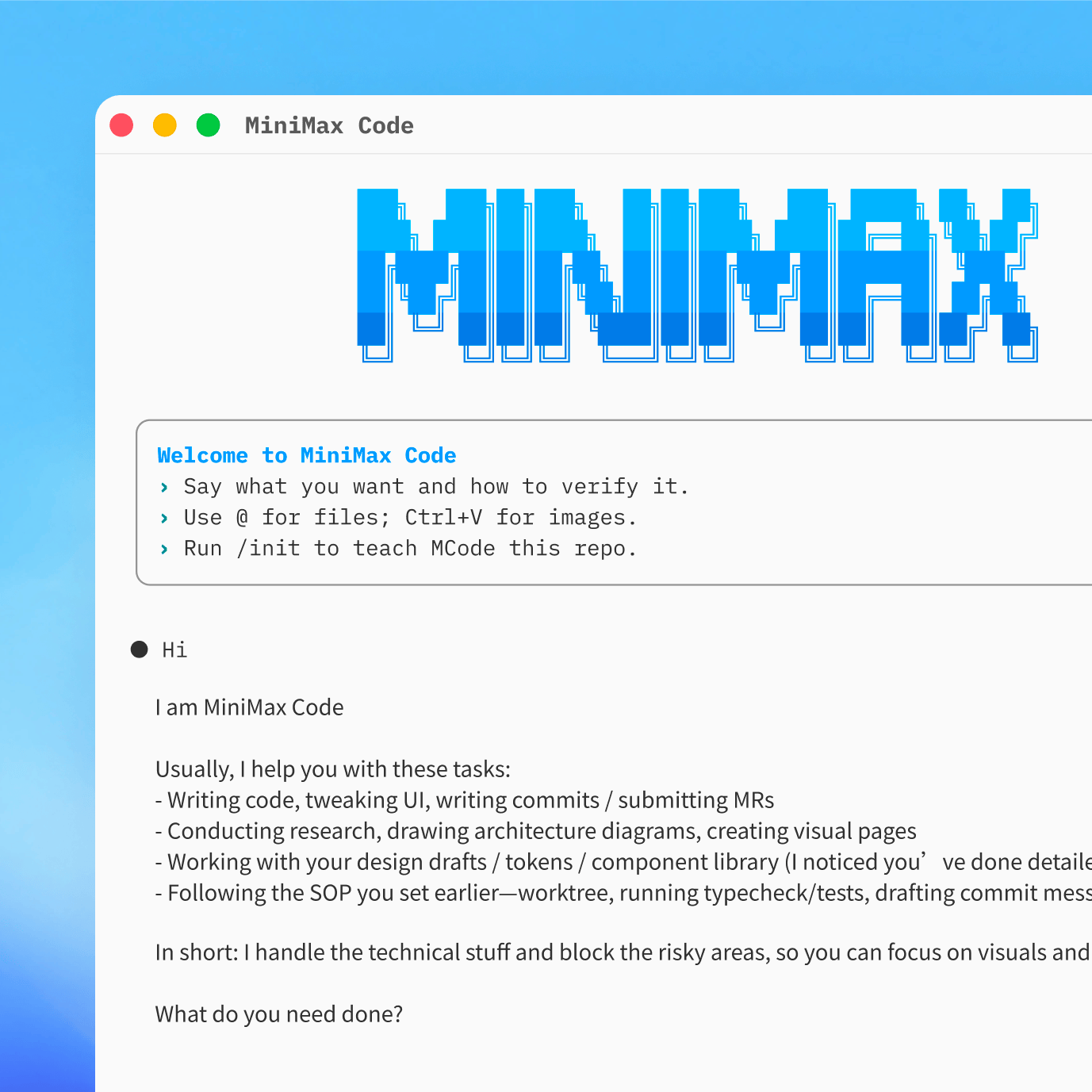 A terminal for real work